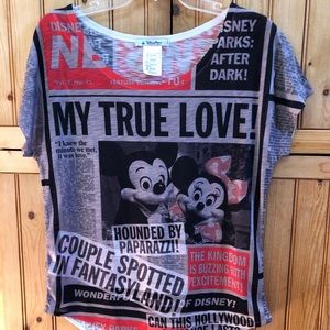 Disney Parks News Shirt Medium NWOT